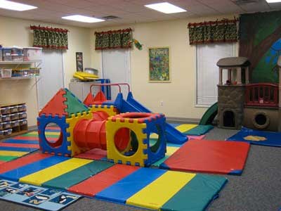 A child care classroom with a mini gym in Columbus Ohio